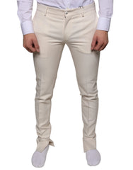 Dolce & Gabbana Off White Chino Wool Skinny Pants - IT48 | M - Chinos