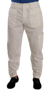 Dolce & Gabbana Off White Cotton Corduroy Cargo Pants - IT48 | M - Cargo Pants