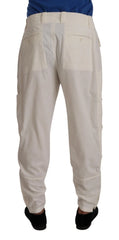 Dolce & Gabbana Off White Cotton Corduroy Cargo Pants - IT48 | M - Cargo Pants