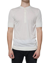 Dolce & Gabbana Off White Cotton Short Sleeves T-shirt - IT44 | XS - T-Shirts