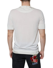 Dolce & Gabbana Off White Cotton Short Sleeves T-shirt - IT44 | XS - T-Shirts