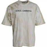 Dolce & Gabbana Off White Logo Cotton Crew Neck T-shirt - IT52 | XL - T-Shirts