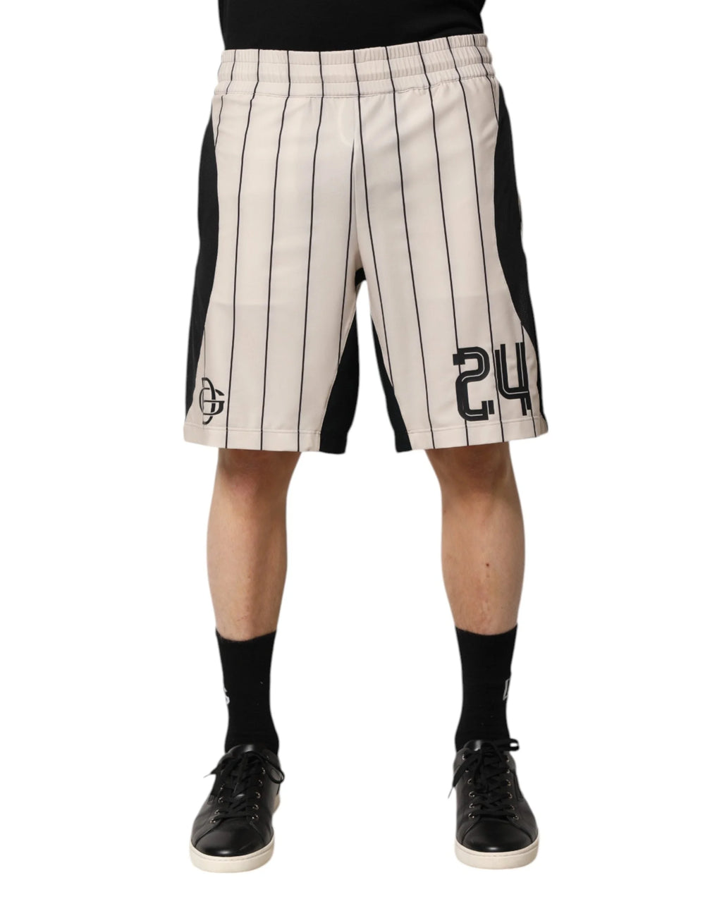 Dolce & Gabbana Off White Polyester DG Logo Sweatshorts Shorts - IT48 | M - Bermudas