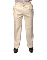 Dolce & Gabbana Off White Straight Dress Pants - IT48 | M - Trousers