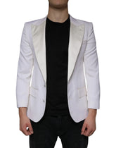 Dolce & Gabbana Off White Wool Single Breasted Dress Blazer - IT46 | S - Sport Jackets