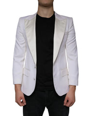 Dolce & Gabbana Off White Wool Single Breasted Dress Blazer - IT46 | S - Sport Jackets