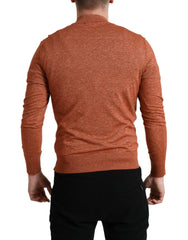 Dolce & Gabbana Orange Cashmere Crew Neck Pullover Sweater - IT48 | M - Sweaters