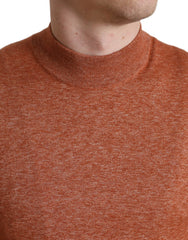 Dolce & Gabbana Orange Cashmere Crew Neck Pullover Sweater - IT48 | M - Sweaters
