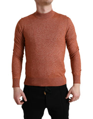 Dolce & Gabbana Orange Cashmere Crew Neck Pullover Sweater - IT48 | M - Sweaters