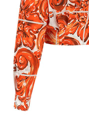 Dolce & Gabbana Orange Cotton Blouse