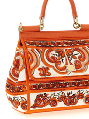 Dolce & Gabbana Orange Cotton Handbag