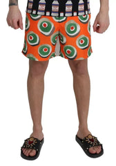 Dolce & Gabbana Orange Cupcake Beachwear Shorts Swimwear - IT4 | S - Swim Boxers