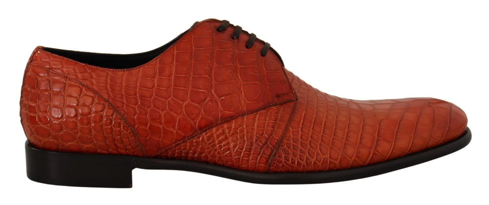 Dolce & Gabbana Orange Exotic Leather Dress Derby Shoes - Shoes