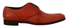 Dolce & Gabbana Orange Exotic Leather Dress Derby Shoes - Shoes