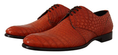 Dolce & Gabbana Orange Exotic Leather Dress Derby Shoes - EU40/US7