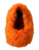 Dolce & Gabbana Orange Faux Fur Whole Head Wrap Hat - 57 cm|S - Headdresses