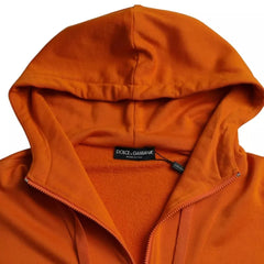 Dolce & Gabbana Orange Hooded Pullover Sweatshirt Sweater - IT48 | M - Hoodies