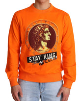 Dolce & Gabbana Orange King Ceasar Cotton Pullover Sweater - Sweaters