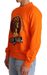 Dolce & Gabbana Orange King Ceasar Cotton Pullover Sweater - Sweaters