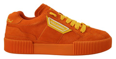Dolce & Gabbana Orange Leather P.j. Tucker Sneakers Shoes - Sneakers