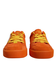 Dolce & Gabbana Orange Miami Leather Low Top Sneakers Shoes - EU40/US7 - Sneakers