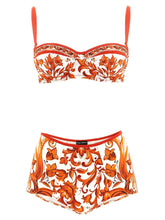 Dolce & Gabbana Orangefarbenes Polyamid-Bikini