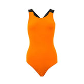 Dolce & Gabbana Orange Polyester One-Piece Swimsuit - IT2 | S - One-Piece Swimsuits