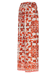Dolce & Gabbana Orange Silk Flared Pants - IT40