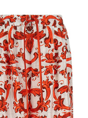 Dolce & Gabbana Orange Silk Flared Pants - IT40