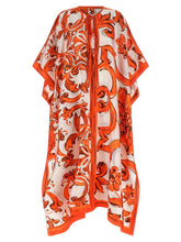 Dolce & Gabbana Orange Silk Long Dress