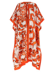 Dolce & Gabbana Orange Silk Long Dress