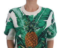 Dolce & Gabbana Pineapple Banana Sequins Crewneck Sweater - Sweaters