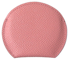 Dolce & Gabbana Pink Calfskin Leather Round Mirror Holder - Face Mirrors