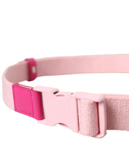 Dolce & Gabbana Pink Canvas Stretch Plastic Buckle Women Belt - 120cm / 48 inch - Belts