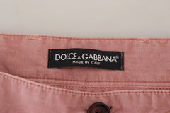 Dolce & Gabbana Pink Chinos Cotton Casual Mens Shorts - Chino Shorts