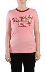 Dolce & Gabbana Pink Cotton Short Sleeves Crewneck T-shirt Top - IT38|XS - T-Shirts