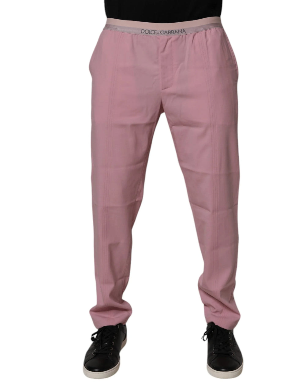 Dolce & Gabbana Pantalon Chino en Coton Rose - IT48 | M - Chinos