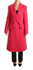 Dolce & Gabbana Pink Double Breasted Trenchcoat Jacket - IT38|XS - Trench Coats