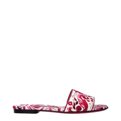 Dolce & Gabbana Pink Fabric Slippers - EU35/US5