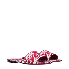 Dolce & Gabbana Pink Fabric Slippers - EU35/US5