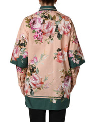 Dolce & Gabbana Pink Floral Cotton Button Front Shirt Top - IT38 | XS