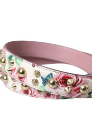 Alça de Ombro Dolce & Gabbana Rosa com Estampa Floral para Acessório de Mala