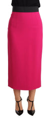 Dolce & Gabbana Pink High Waist Stretch Pencil Straight Skirt - IT38|XS - Skirts