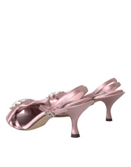 Dolce & Gabbana Pink Keira Crystal Heels Sandals Shoes - EU36.5/US6 - Sandals