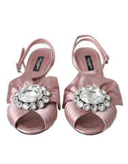 Dolce & Gabbana Pink Keira Crystal Heels Sandals Shoes - EU36.5/US6 - Sandals