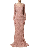 Vestido de Festa Longo de Renda Rosa Dolce & Gabbana - IT36|XXS