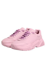 Dolce & Gabbana Pink Leather Daymaster Low Top Sneakers Shoes - EU41/US8