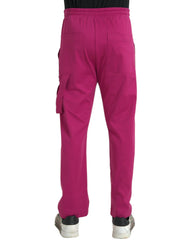 Dolce & Gabbana Pink Logo Cargo Cotton Jogger Sweatpants Pants - IT48 | M - Joggers