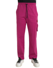 Dolce & Gabbana Pink Logo Cargo Cotton Jogger Sweatpants Pants - IT48 | M - Joggers