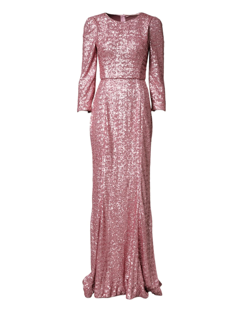 Dolce & Gabbana Pink Sequinned Mermaid Long Gown Dress - IT38 | XS
